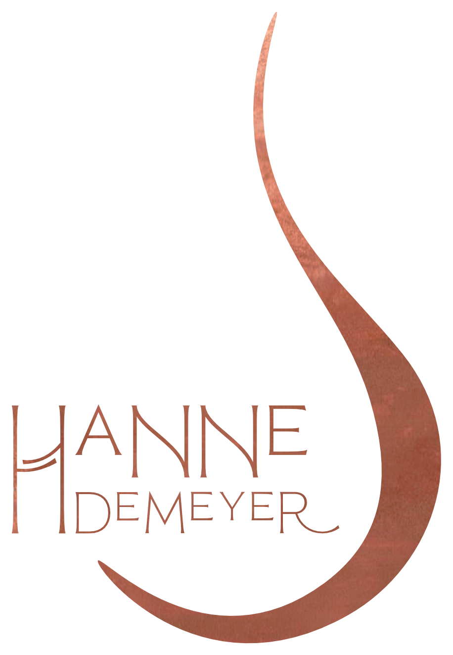 Logo Hanne De Meyer in Roestkleur aquarelle